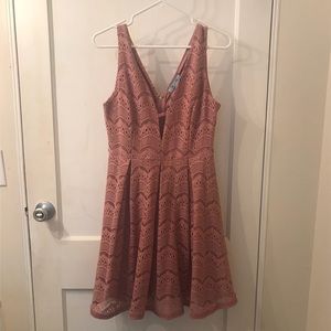 Lace, Mauve, boutique style dress